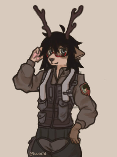 Halfbody sketch color Commission